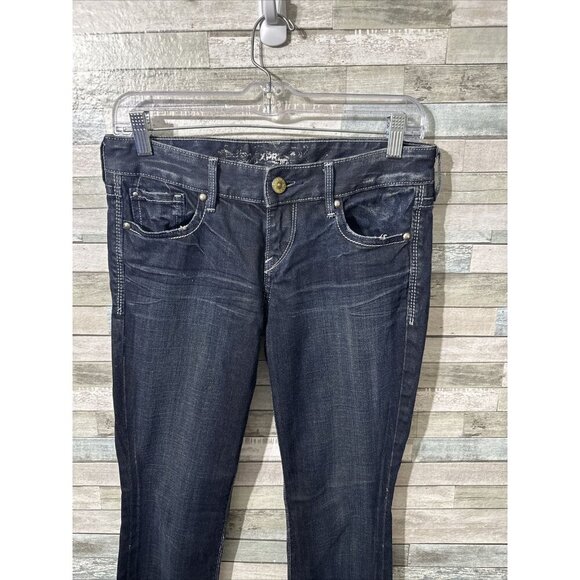 Women’s Express Denim Jeans Dark Wash Skinny Leg Size 2 Short - Picture 7 of 16